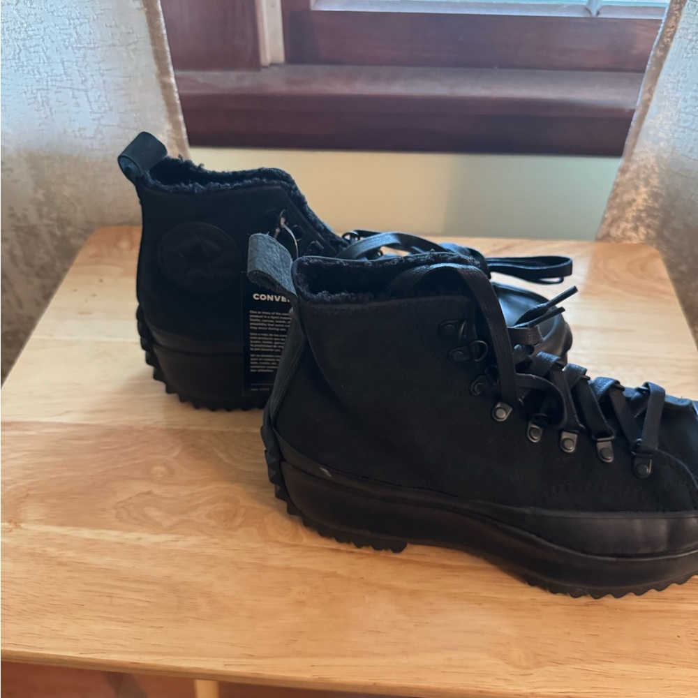 Converse Run Star Hike High 'Triple Black Sherpa' - Picture 3 of 6